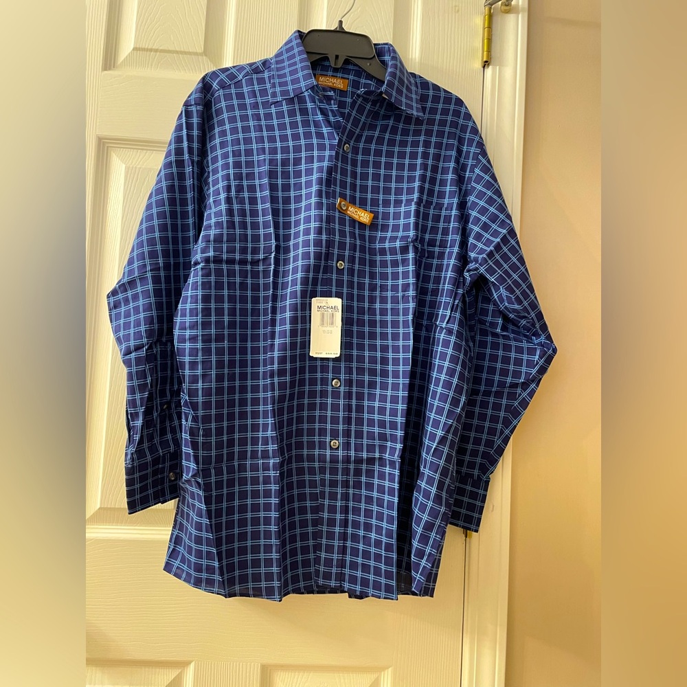 NWT Michael Kors 100% Cotton Dress Shirt Sz 16 1/2 32/33